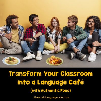 French, Spanish language cafe, activities, lesson plans