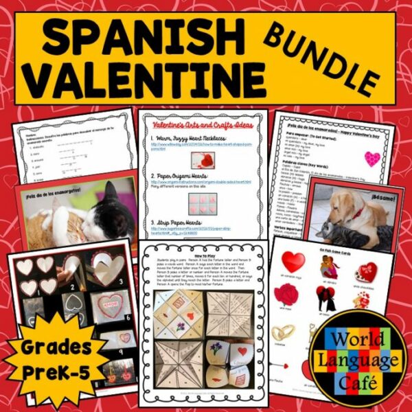 Spanish Valentine's Day Lesson Plans for Día de los enamorados