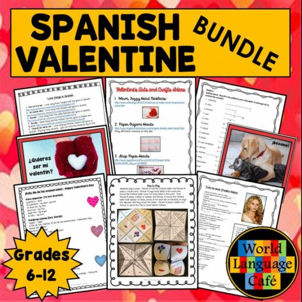 Spanish Valentine's Day Lesson Plans for Día de los enamorados