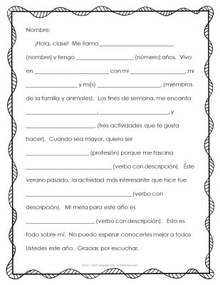 Spanish Resources — Printable Resources, Reading Writing Templates