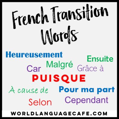 transition words for essay french