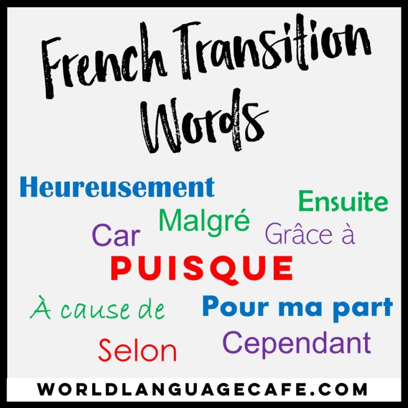 essay transition words in french