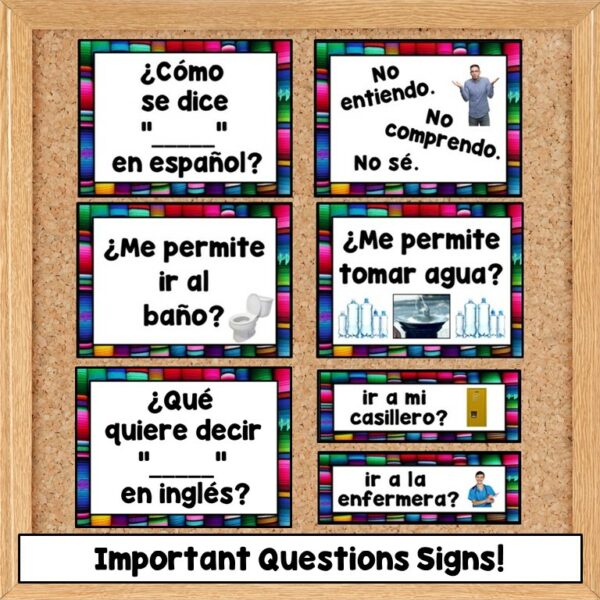 Spanish Question Word Signs